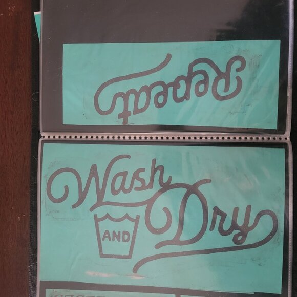 Bundled Reusable Silk Screen Stencils ~ 10 x 13 Binder ~Home, Laundry, Kitchen - Picture 12 of 16